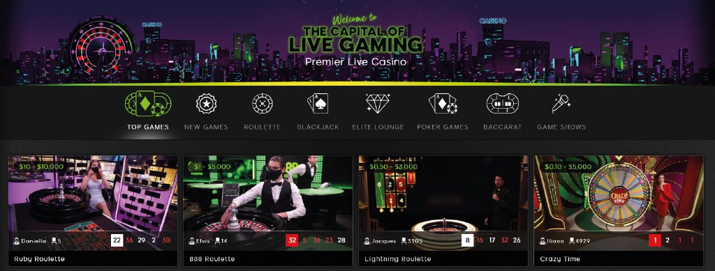 888 Casino live dealer games