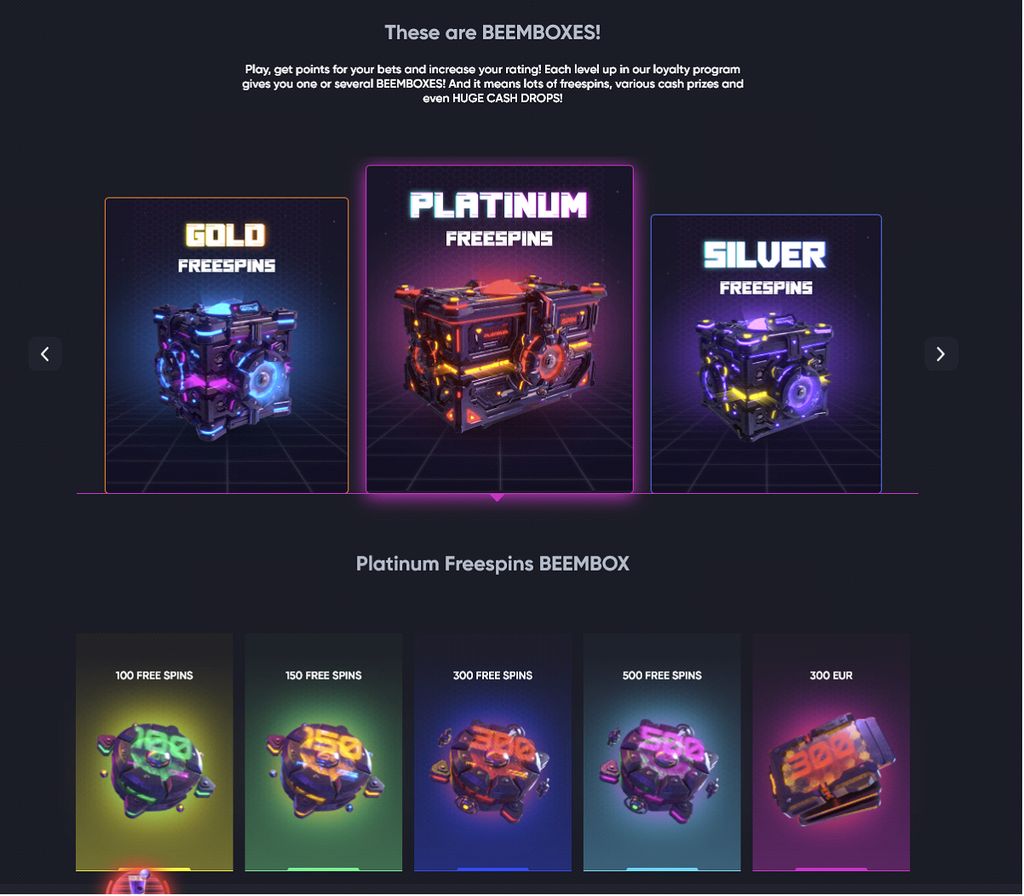 Beem Casino loot boxes