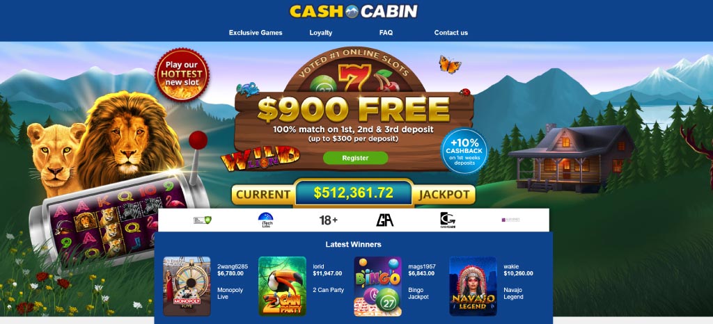 Cash Cabin welcome bonus