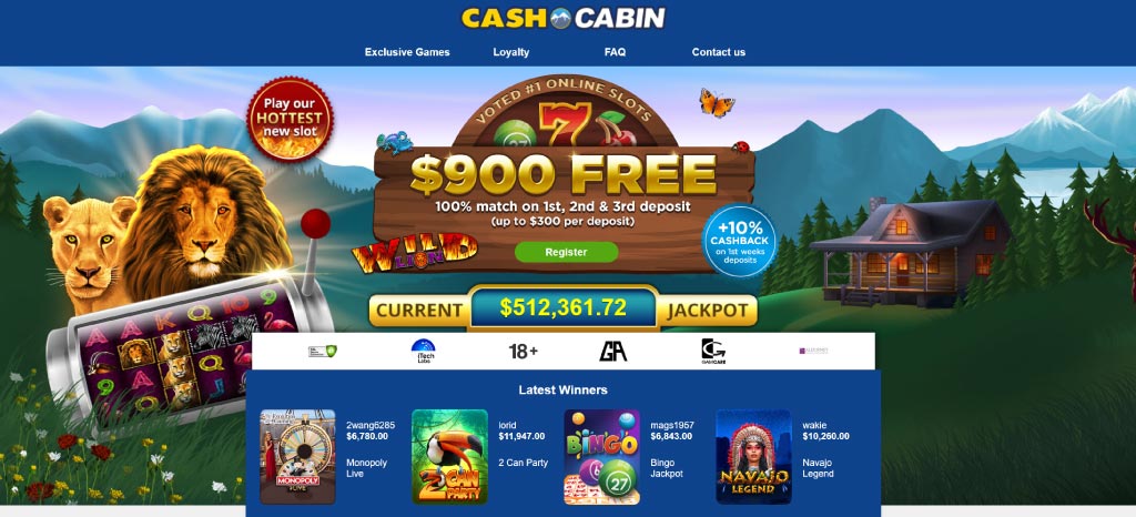 Bonus de bienvenue de Cash Cabin