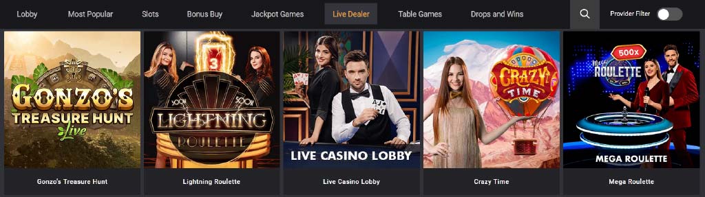 Jeux de croupier en direct de Dast Ist Casino