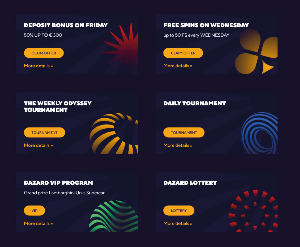 Dazard casino current bonuses and promotions