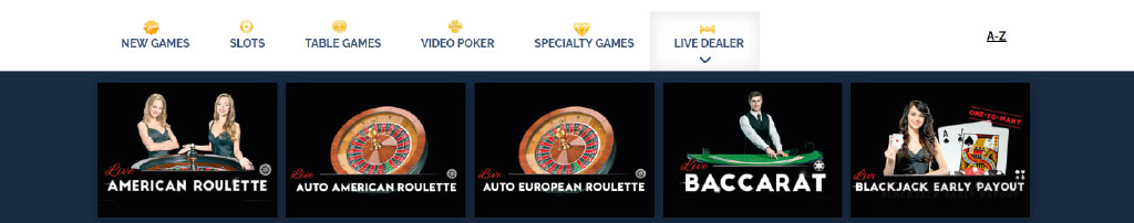 Jeux en direct avec croupier du Casino Exclusive